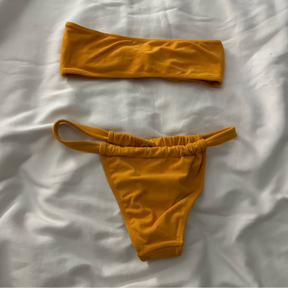 PacSun Ochre Twist Bandeau Bikini Set - Picture 6 of 7